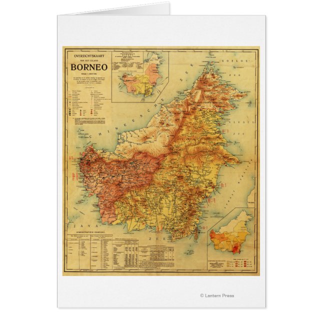 Carte panoramique BornéoBorneo (Devant)