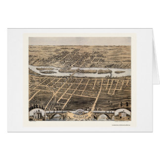 Carte panoramique de Batavia, IL - 1869