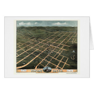 Carte panoramique de Bowling Green, KY - 1871