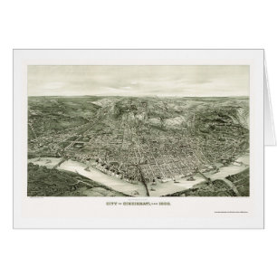Carte panoramique de Cincinnati, OH - 1900