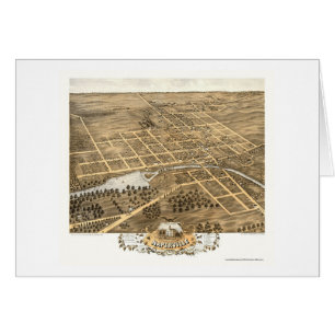 Carte panoramique de Naperville, IL - 1869