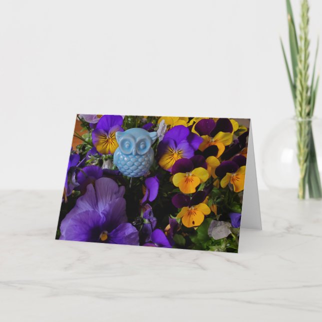 Carte Pansies et choux (Devant)