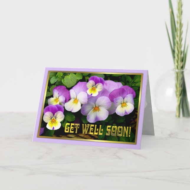 Carte Pansy ~ Get Well Card (Devant)
