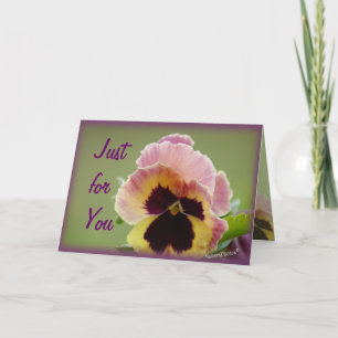 Carte Pansy Juste pour vous-customisez n'importe quelle