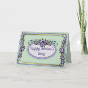 Carte Pansy Scrolls Fête des Mères