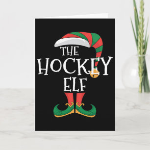 Carte Pantalon de Noël assorti Hockey Elf Xmas Groupe de
