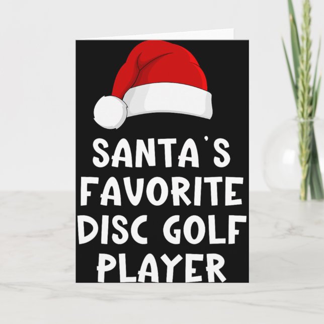 Carte Pantalon de Noël préféré du joueur de disc golf du (Devant)