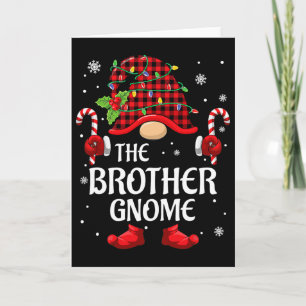 Carte Pantalon de pyjama de Noël assorti Gnome pour la f