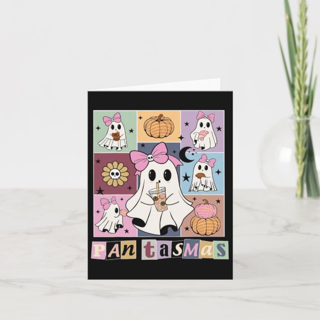 Carte Pantasmas mexicain Halloween Ghost Éffrayant Conch (Devant)