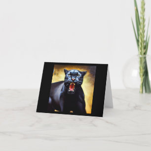 Carte Panthère noire (3) Chat sauvage