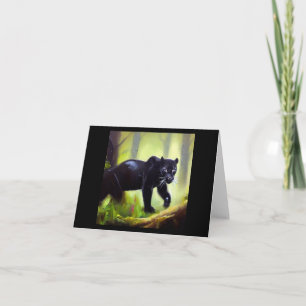 Carte Panthère noire (4) Chat sauvage