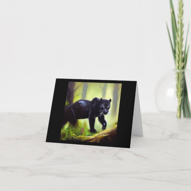 Carte Panthère noire (4) Chat sauvage (Devant)