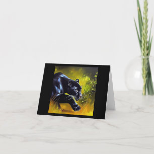 Carte Panthère noire (5) Chat sauvage