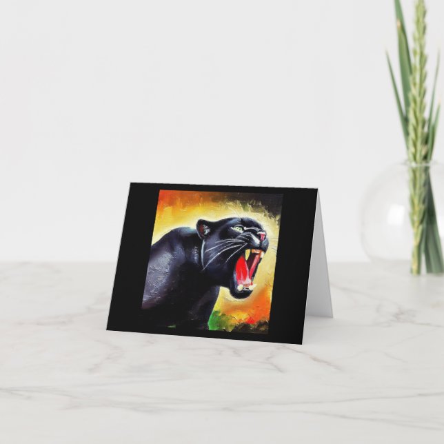 Carte Panthère noire (7) Chat sauvage (Devant)