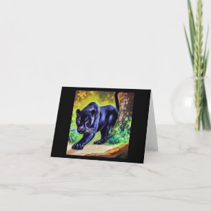 Carte Panthère noire (8) Chat sauvage