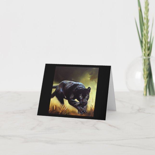 Carte Panthère noire (9) Chat sauvage (Devant)