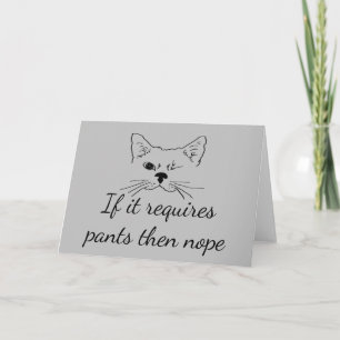 Carte Pants Nope Fun Empath Introduire la citation