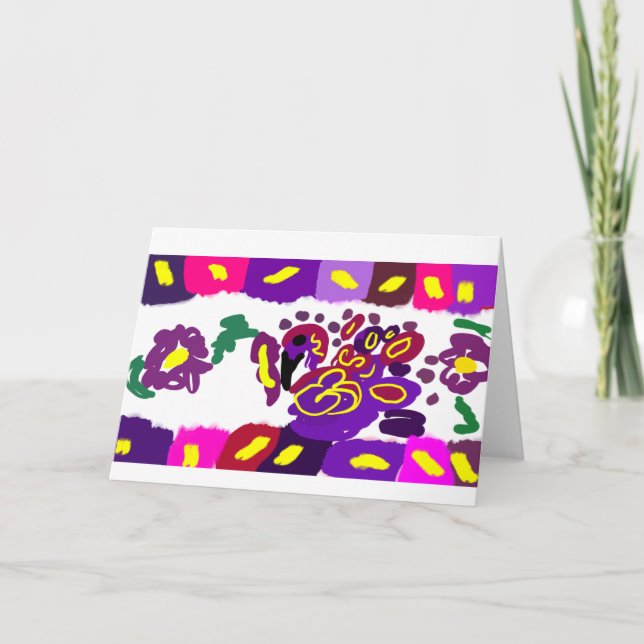 Carte Paon chaud     (Devant)