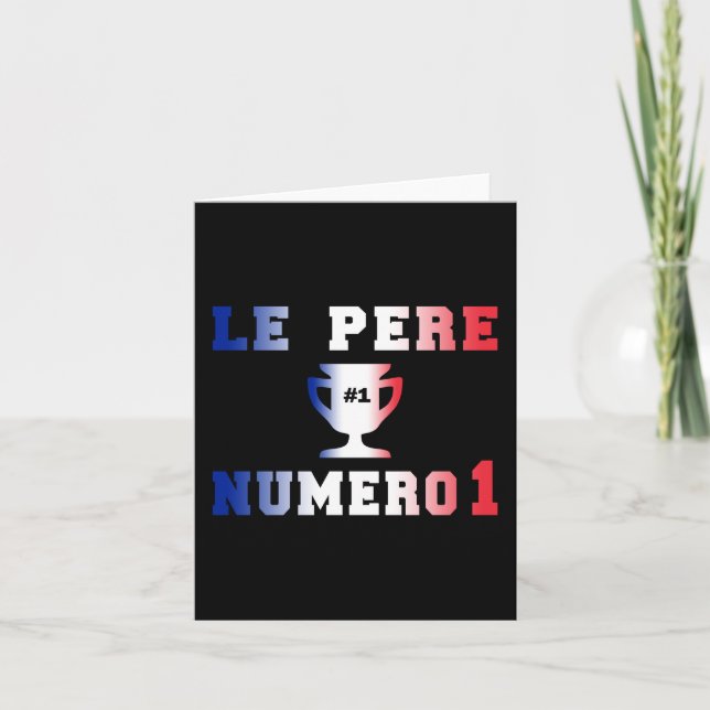 Carte Papa #1 de Le Père Numero 1 dans la fête des pères (Devant)