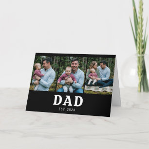 Carte Papa a établi Bold Modern Black 3 Photo
