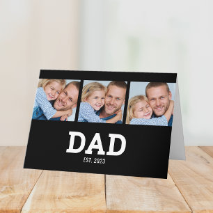 Carte Papa a établi la photo moderne de 3 noir pour la f