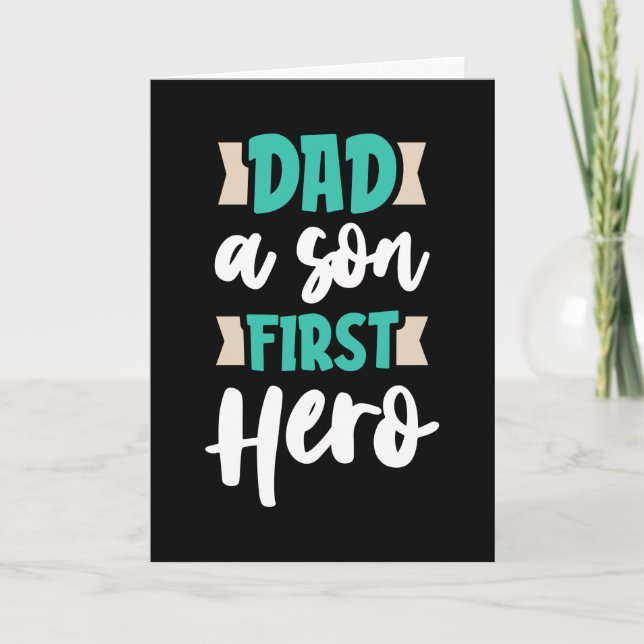 Carte Papa a son Premier Héros (Devant)