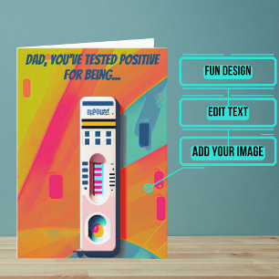 Carte Papa a testé positif pour être meilleur papa anniv