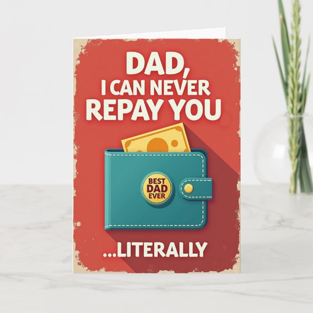 Carte Papa Accessoire Sarcelle (Devant)