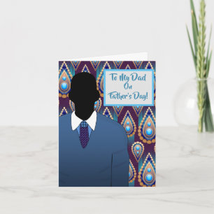 Carte Papa afro-américain costume et cravate de la fête 