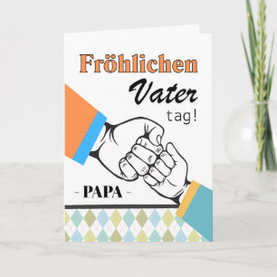 Carte Papa Allemand Fête du Père Fist Bump