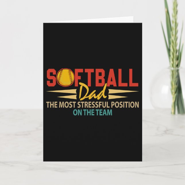Carte Papa amateur de softball poste le plus stressant F (Devant)