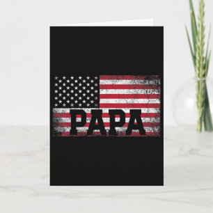 Carte Papa américain drapeau fête des pères 4 juillet G