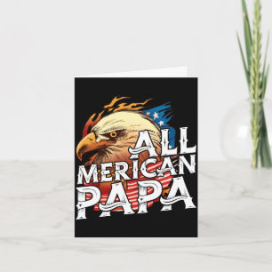 Carte Papa américain tout américain drapeau aigle usa 4