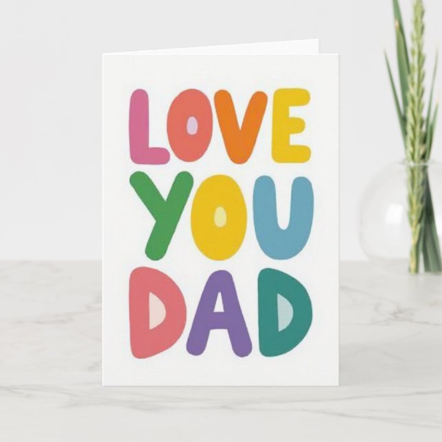 Carte Papa Amour Rayonnant (Devant)