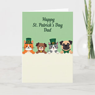 Carte Papa Animaux Horizon Vert