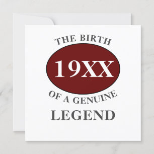 Carte Papa Anniversaire Ajouter Année Légende Rouge Noir