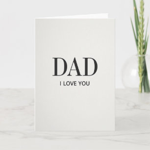 Carte "Papa aux caractères serif, je t'aime"