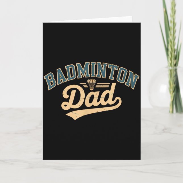 Carte Papa badminton  (Devant)