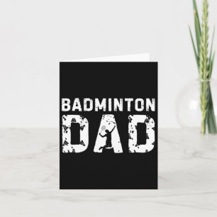 Carte Papa Badminton Vintage Sport Famille Fête des Père