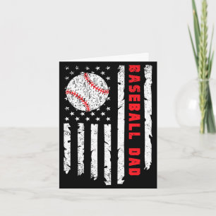 Carte Papa baseball usa drapeau américain fête des pères