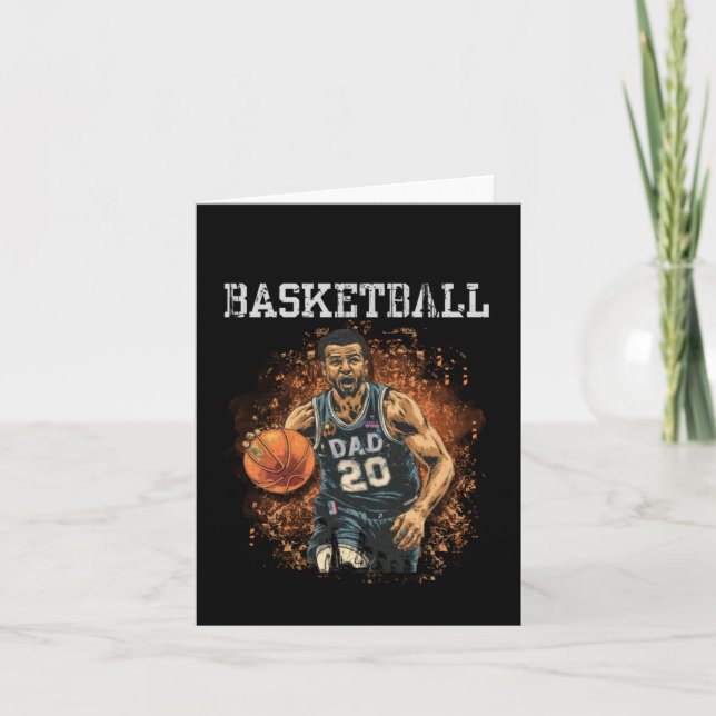Carte Papa Basket-ball Vintage  (Devant)