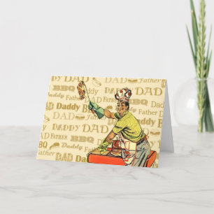 Carte Papa BBQ rétro