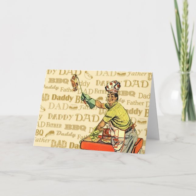 Carte Papa BBQ rétro (Devant)