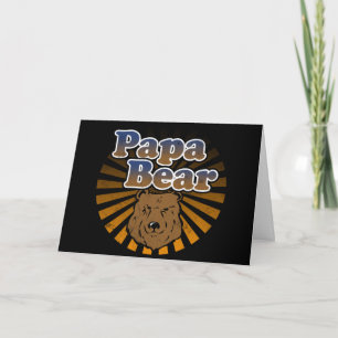 Carte Papa Bear, Fête des pères Cool Vintage Look