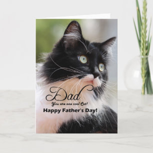 Carte Papa / Bonne Fête des pères - Tuxedo Cat