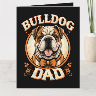 Carte Papa Bouledogue – Cute Vintage Bouledogue Fête des