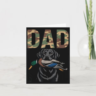 Carte Papa canard chasse labrador noir chien camouflage