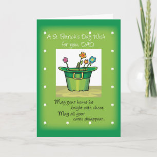 Carte Papa, Casquette de la Saint Patrick avec Fleurs