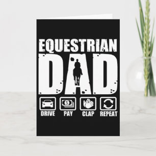 Carte Papa cavalier équestre drôle humour père