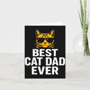 Carte Papa Chat à vie Vintage Drôle Papa Chat Fête des P